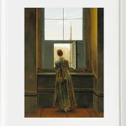 Frau an einem Fenster - 1822
