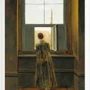 Frau an einem Fenster - 1822