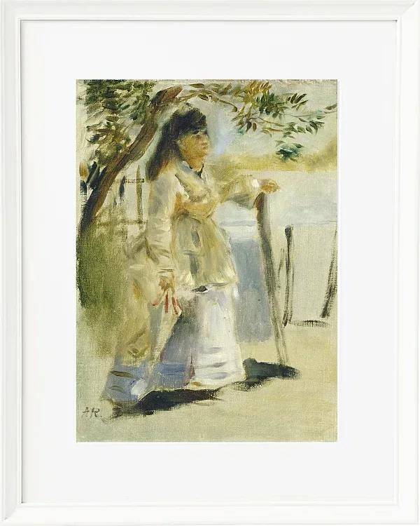 Frau an einem Zaun - 1866