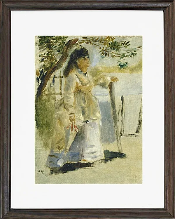 Frau an einem Zaun - 1866