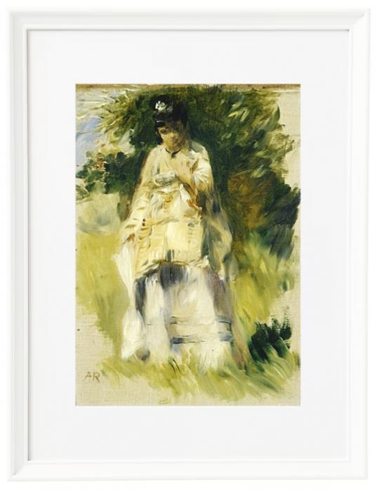 Frau, die neben einem Baum steht - 1866