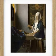 Frau die eine Waage hält - 1664