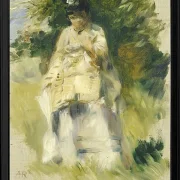 Kvinde stående ved et træ - 1866