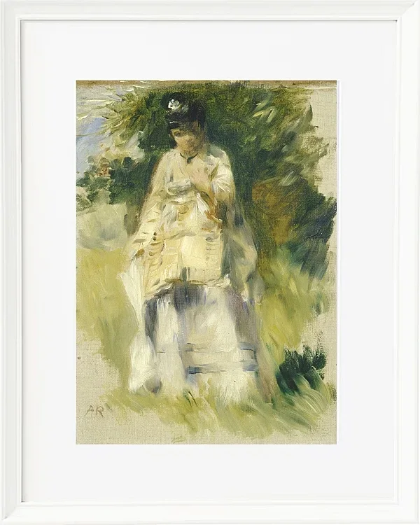 Kvinde stående ved et træ - 1866