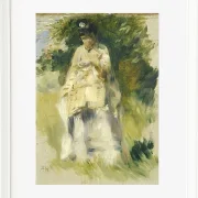 Kvinde stående ved et træ - 1866