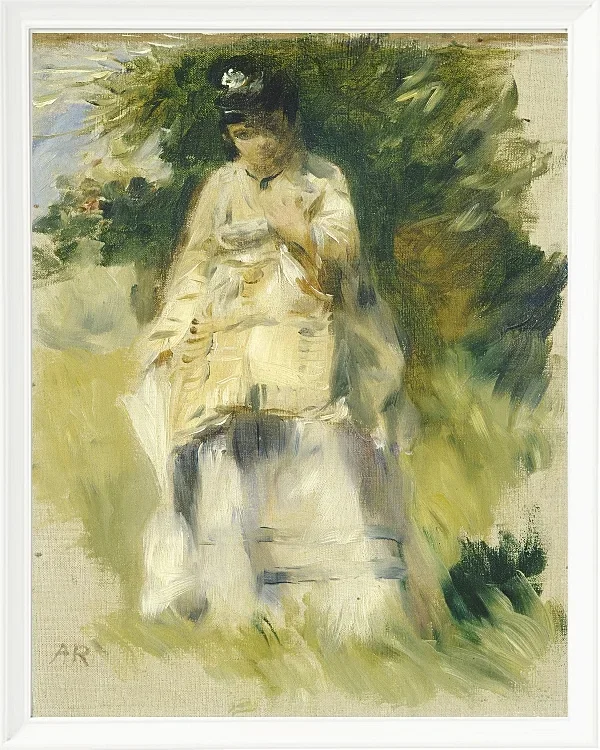 Kvinde stående ved et træ - 1866