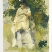 Kvinde stående ved et træ - 1866