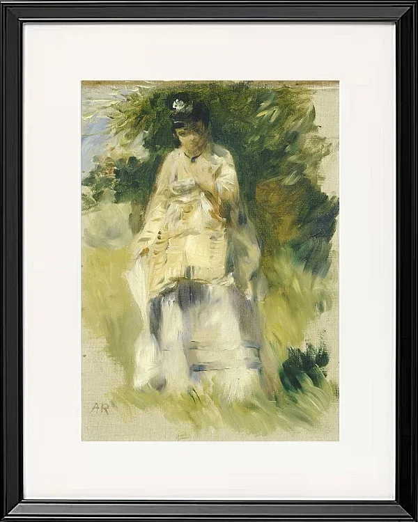 Kvinde stående ved et træ - 1866