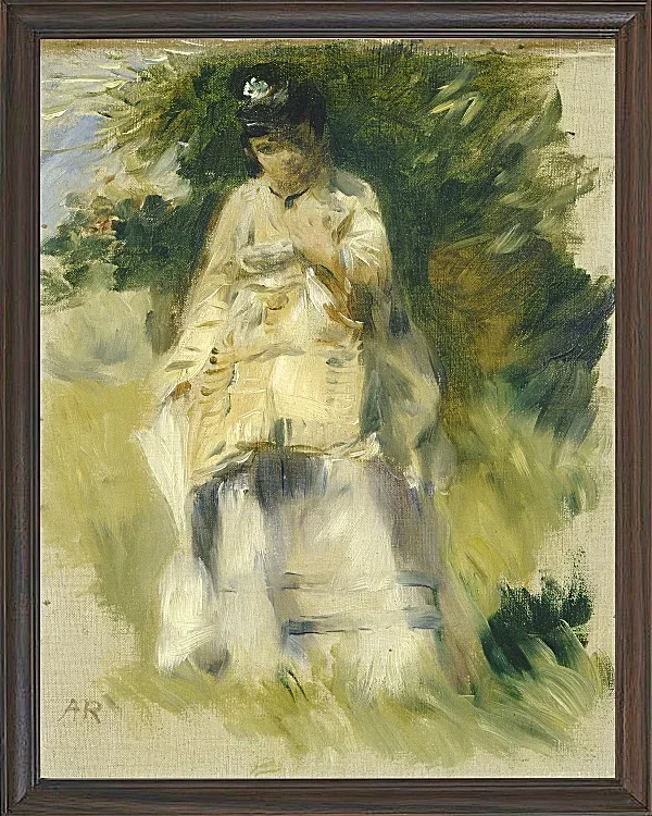 Kvinde stående ved et træ - 1866