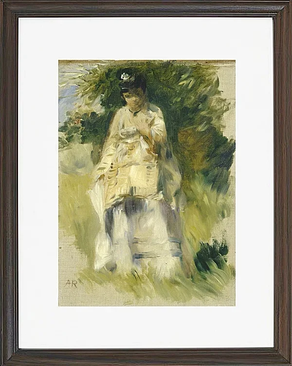 Kvinde stående ved et træ - 1866