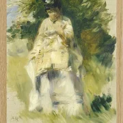 Kvinde stående ved et træ - 1866