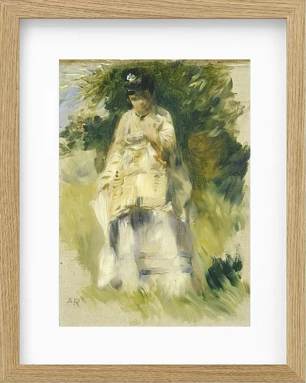 Kvinde stående ved et træ - 1866