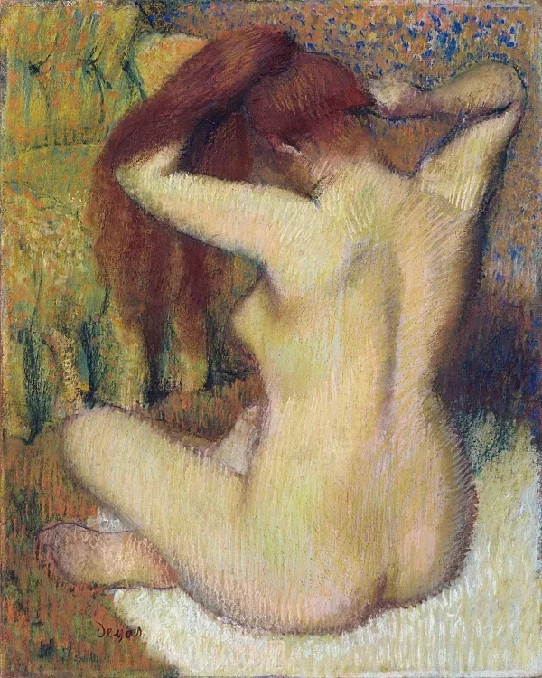 Frau kämmt sich die Haare - 1888