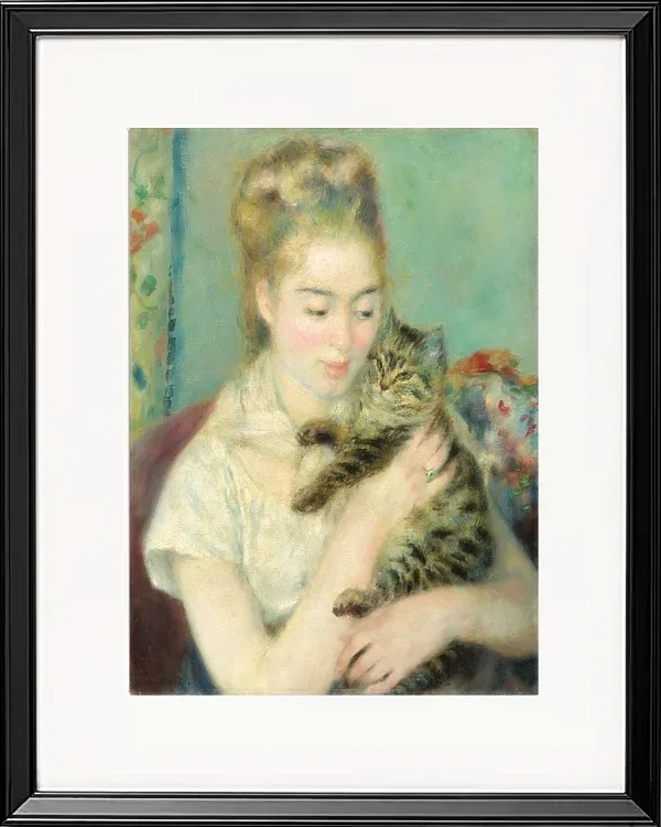 Frau mit Katze - 1875