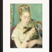 Frau mit Katze - 1875