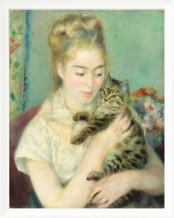 Frau mit Katze - 1875