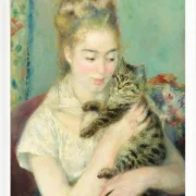 Frau mit Katze - 1875