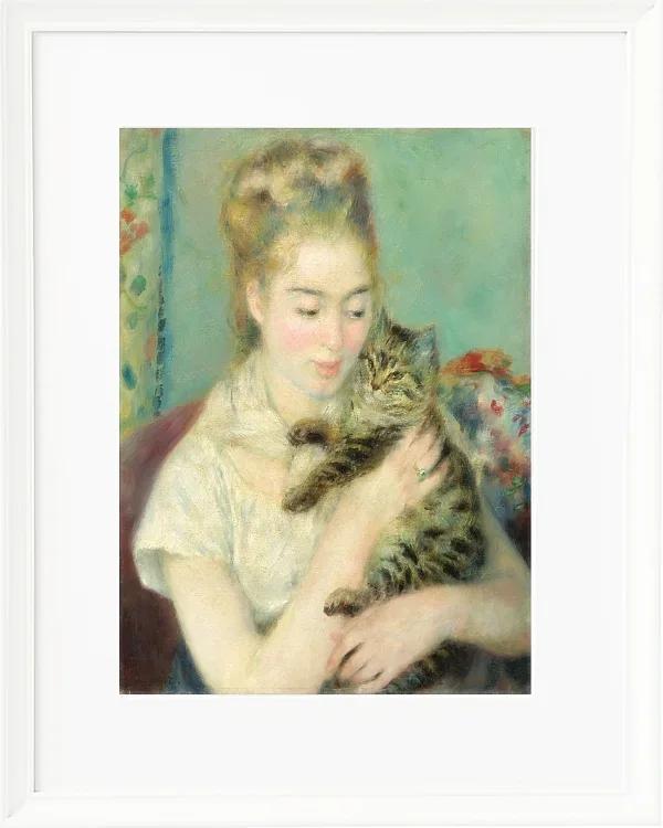 Frau mit Katze - 1875