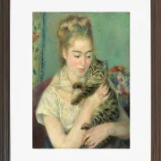 Frau mit Katze - 1875