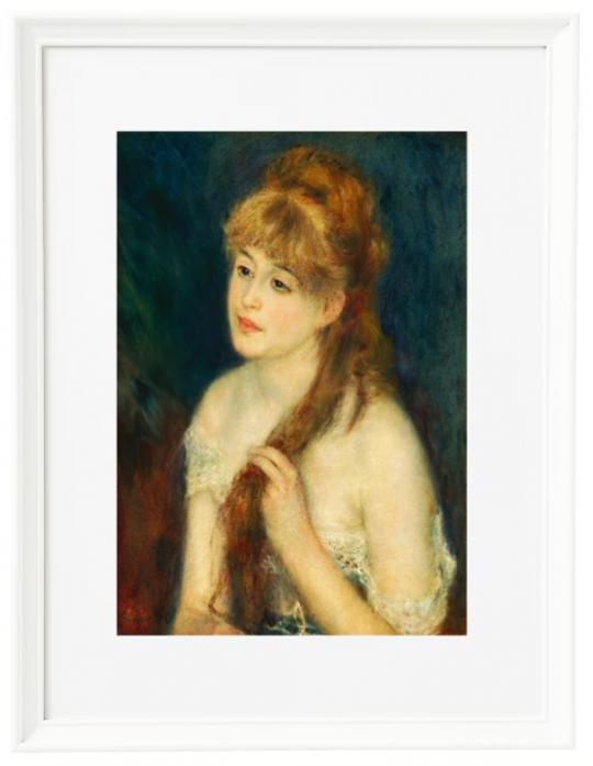 Junge Frau, die ihr Haar flechtet - 1876