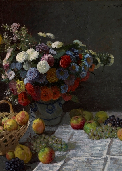 Stillleben mit Blumen und Früchten - 1869