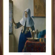 Johannes Vermeer | Frau mit Wasserkrug - 1660 | Gallery Edition | Gerahmter Kunstdruck | Barock