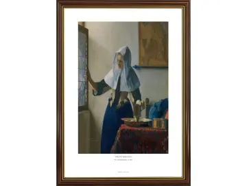 Johannes Vermeer | Frau mit Wasserkrug - 1660 | Gallery Edition | Gerahmter Kunstdruck | Barock