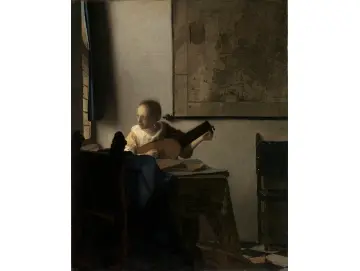 Frau mit einer Laute - 1663