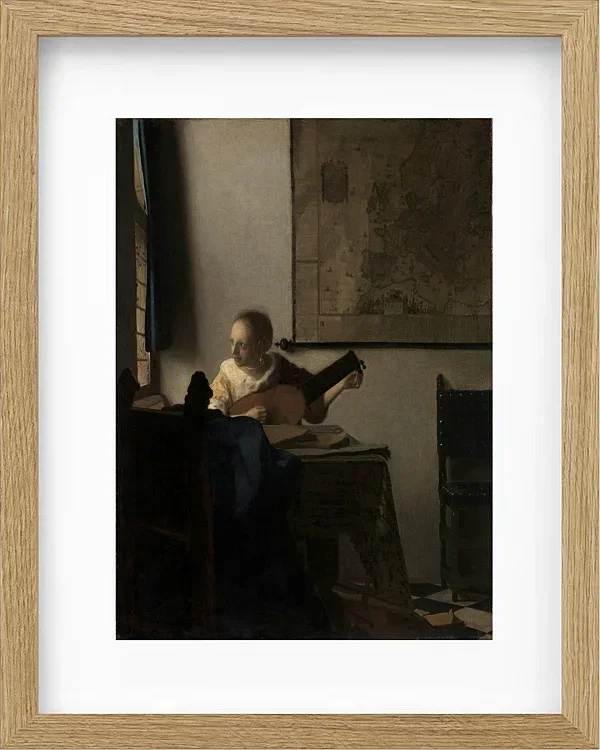 Frau mit einer Laute - 1663