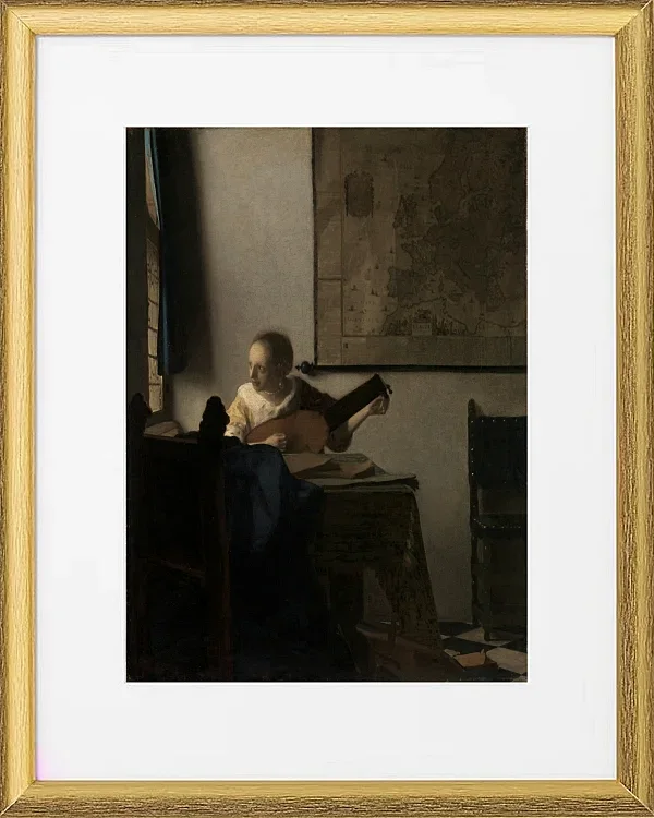 Frau mit einer Laute - 1663