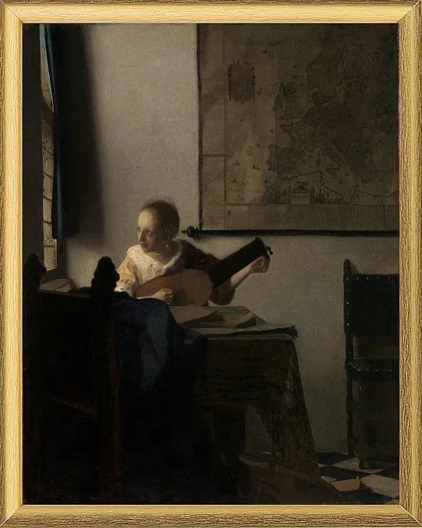 Frau mit einer Laute - 1663