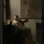 Frau mit einer Laute - 1663