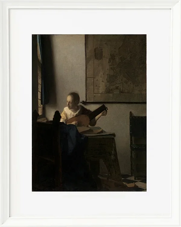 Frau mit einer Laute - 1663