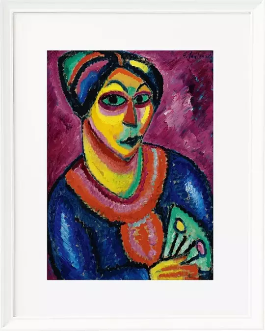 Frau mit grünem Fächer - 1912