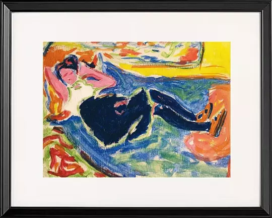 Frau mit schwarzen Strümpfen - 1909