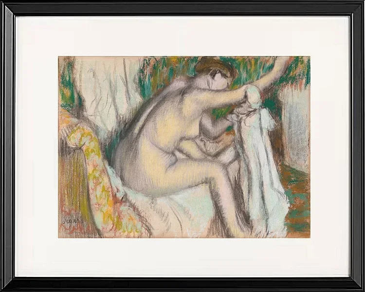 Frau trocknet ihren Arm - 1880