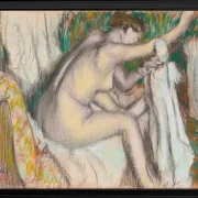 Frau trocknet ihren Arm - 1880