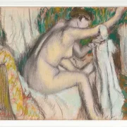 Frau trocknet ihren Arm - 1880