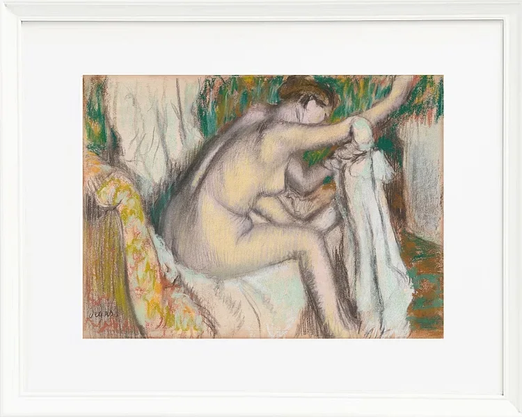 Frau trocknet ihren Arm - 1880