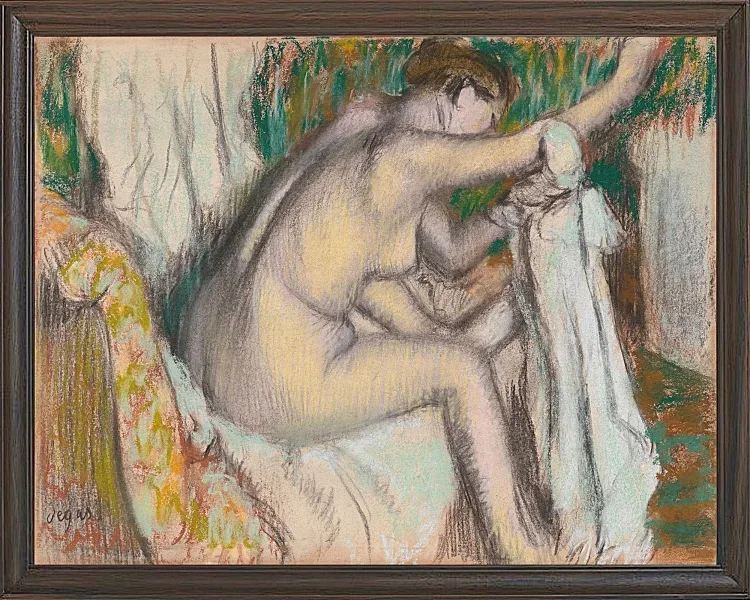 Frau trocknet ihren Arm - 1880