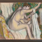 Frau trocknet ihren Arm - 1880