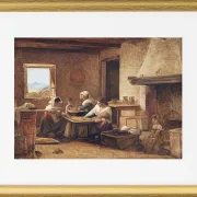 Frauen arbeiten in der Küche eines Bauernhauses in der Nähe von Olevan – 1851