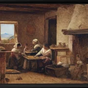 Frauen arbeiten in der Küche eines Bauernhauses in der Nähe von Olevan – 1851