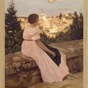 Frédéric Bazille - Das rosa Kleid 1867 | Giclée Kunstdruck gerahmt