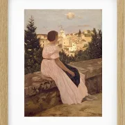 Frédéric Bazille - Das rosa Kleid 1867 | Giclée Kunstdruck gerahmt