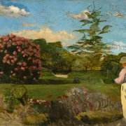 Frédéric Bazille - Der kleine Gärtner 1866 | Giclée Kunstdruck gerahmt
