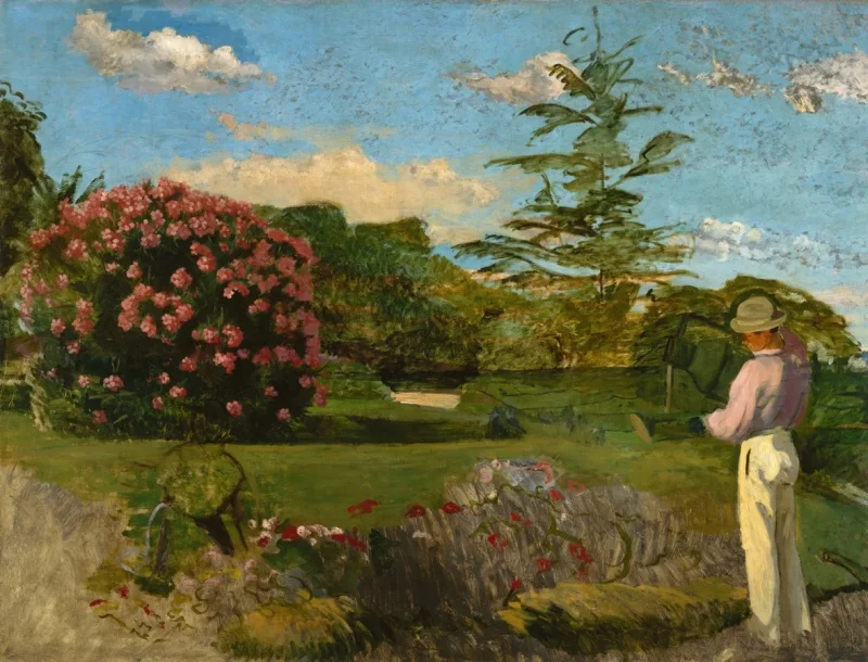 Frédéric Bazille - Der kleine Gärtner 1866 | Giclée Kunstdruck gerahmt