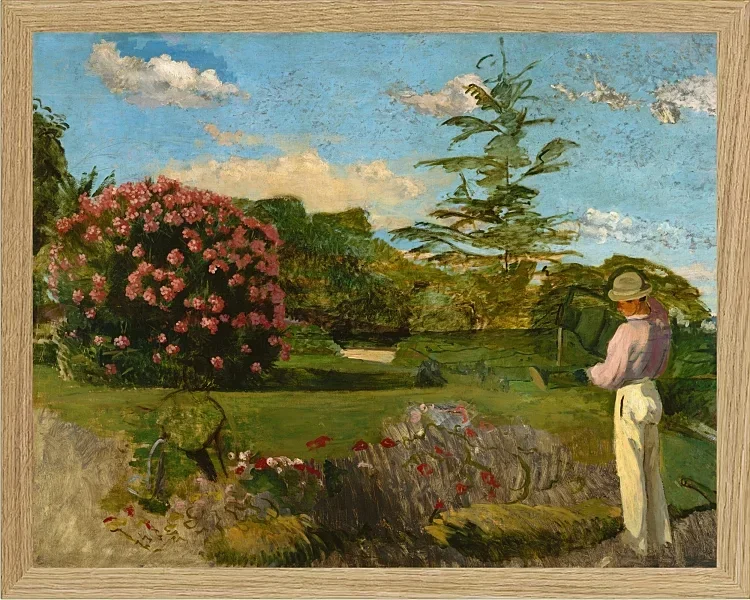 Frédéric Bazille - Der kleine Gärtner 1866 | Giclée Kunstdruck gerahmt