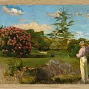 Frédéric Bazille - Der kleine Gärtner 1866 | Giclée Kunstdruck gerahmt