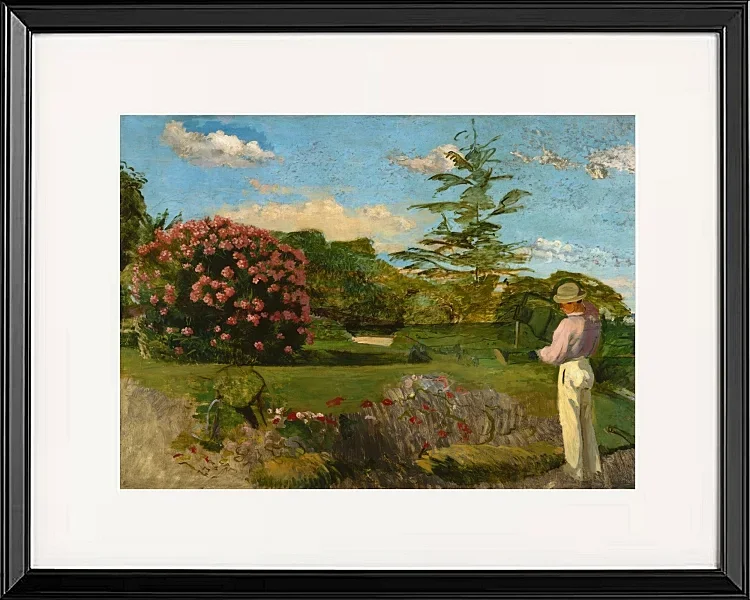Frédéric Bazille - Der kleine Gärtner 1866 | Giclée Kunstdruck gerahmt